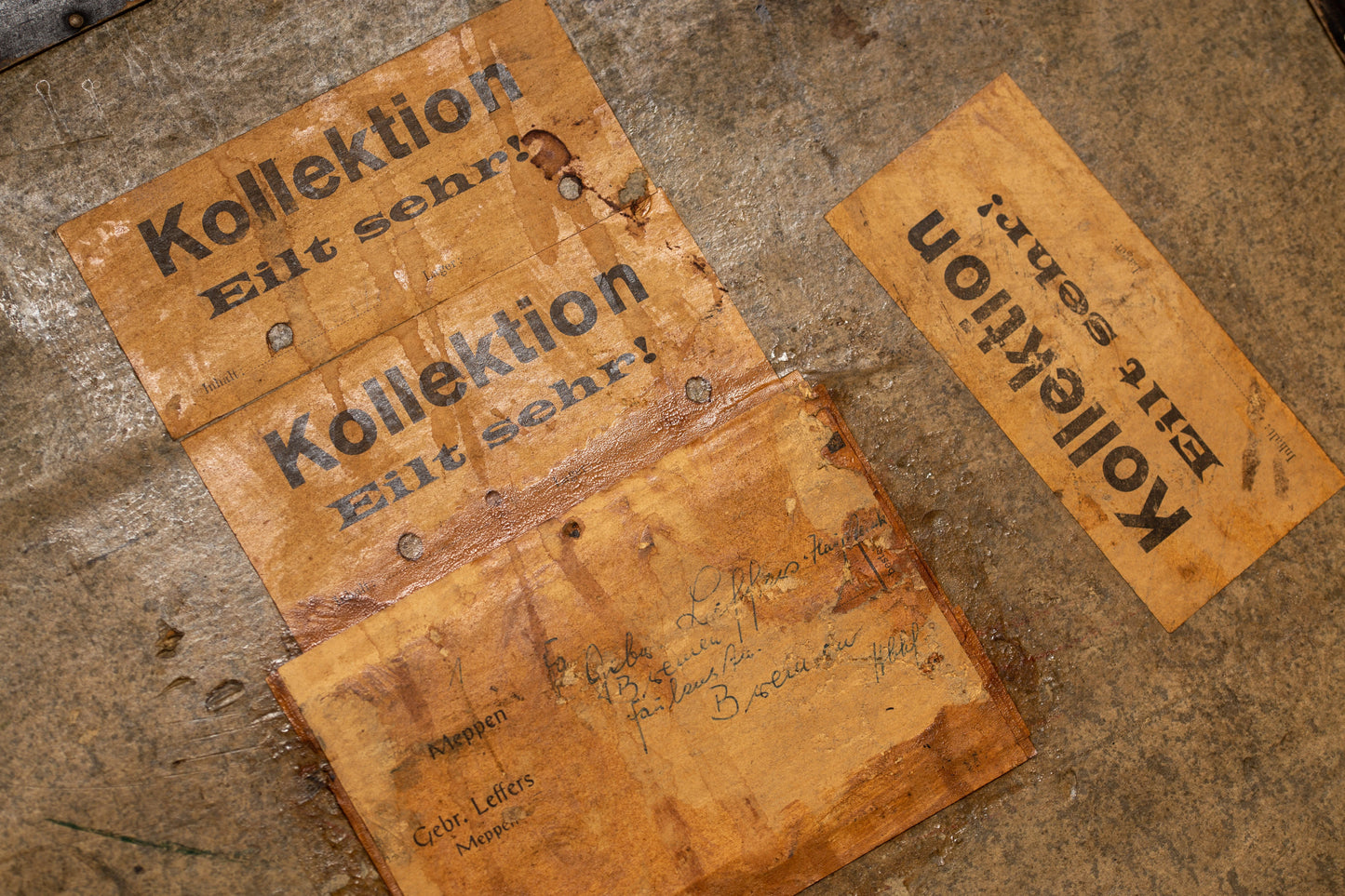 Zwei antike Vertreter-Koffer, um 1900, Gebrüder Leffers