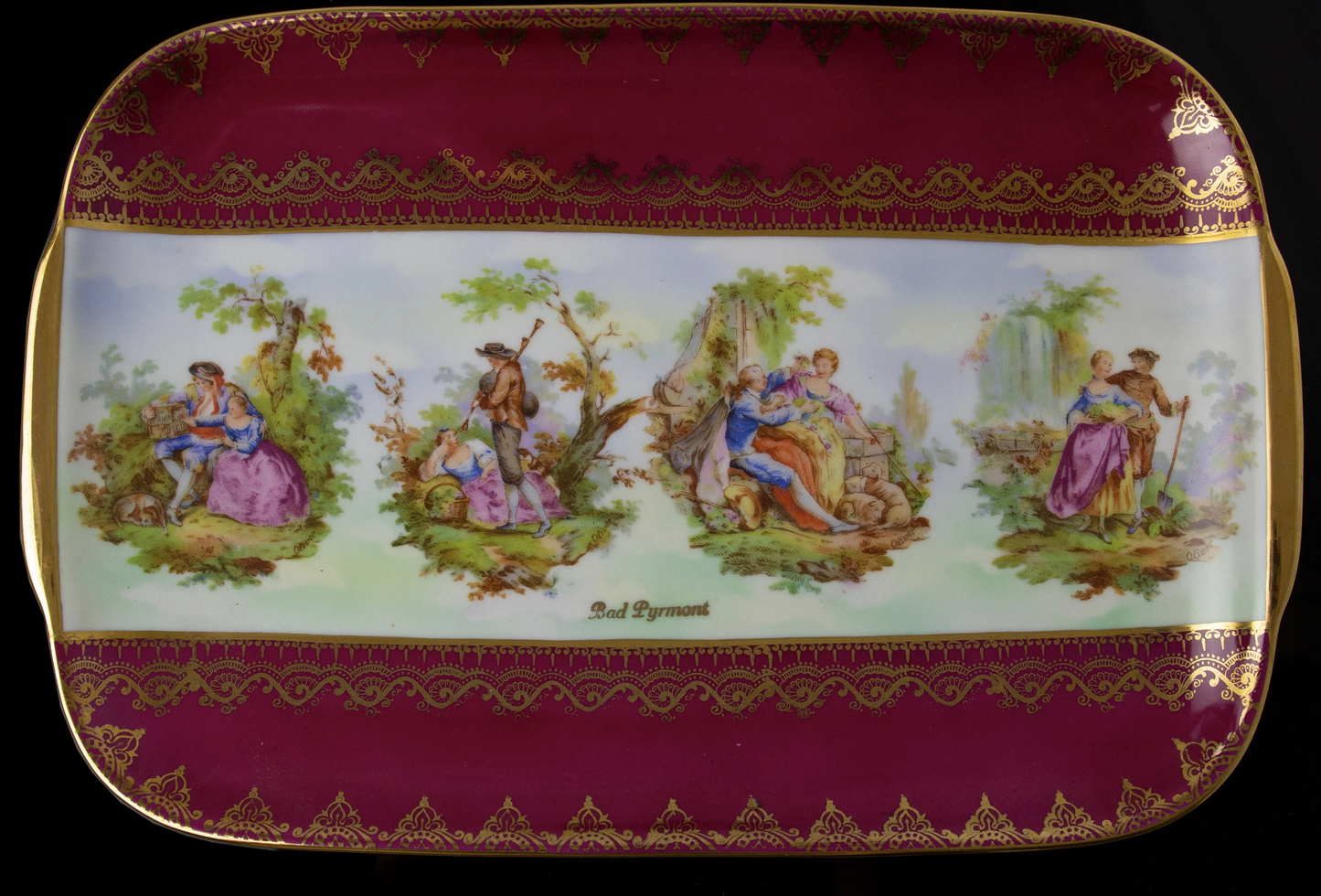 Prunkschale "Bad Pyrmont" von Gloria Fine Porcelain Bavaria