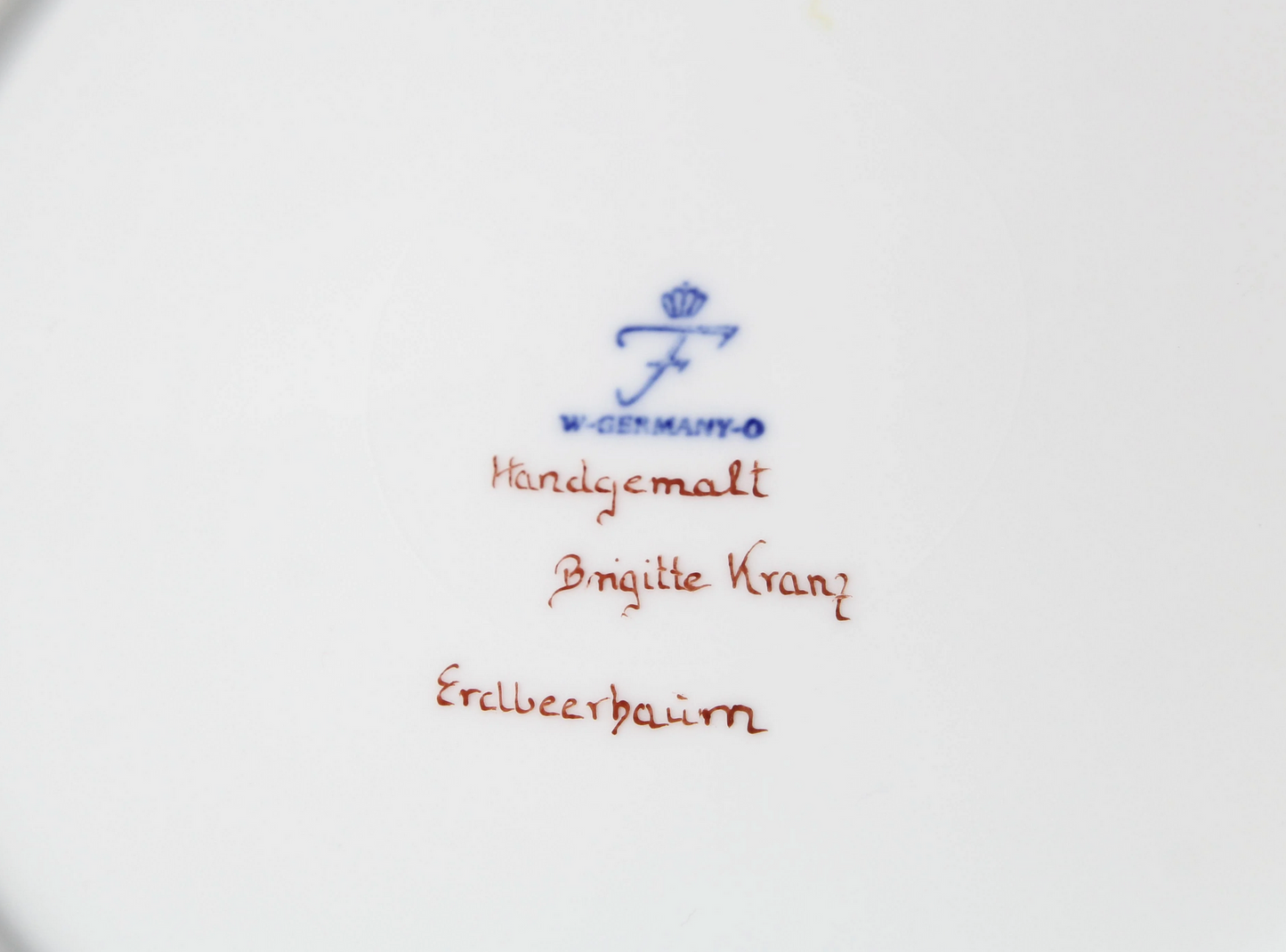 Fürstenberg Pozellan handgemalt + signiert