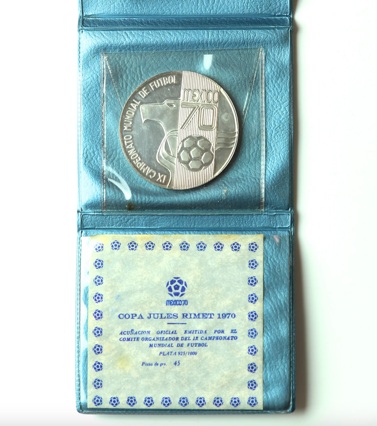 Silbermedaille Fußball-Weltmeisterschaft Mexico 1970