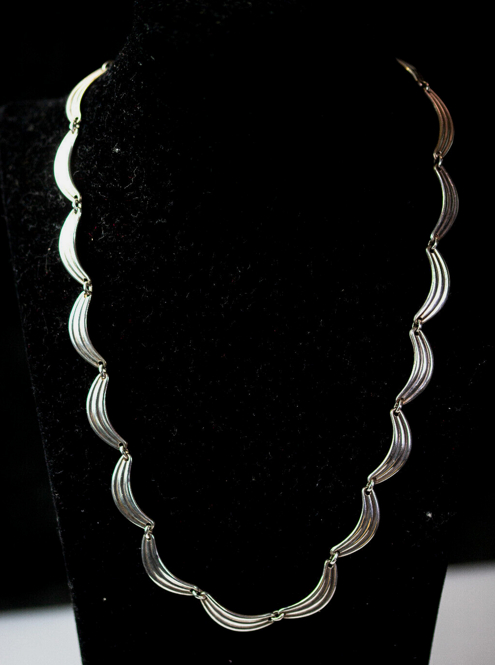 Vintage-Silberkette mit Plättchen