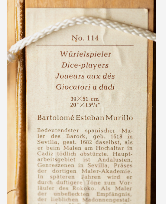 Kunstdruck-Gemälde Würfelspieler von Bartolomé Murillo