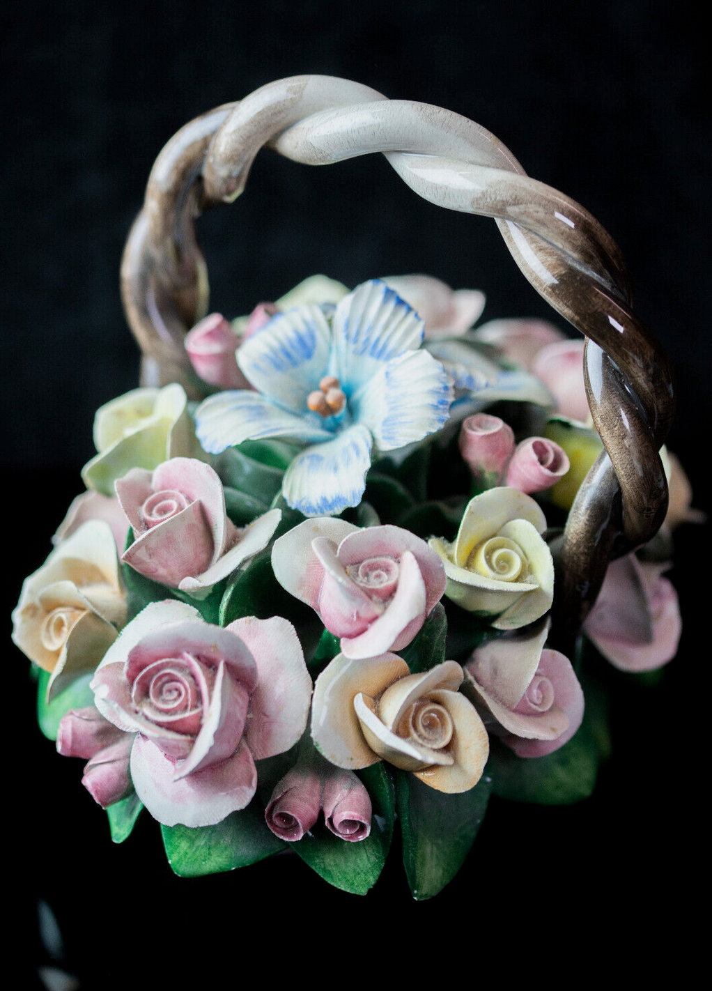 Keramik-Blumenkorb Capodimonte