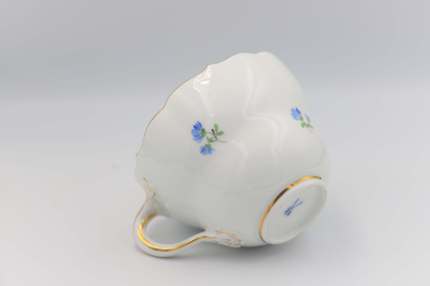 Meissen Kaffeegedeck, Neuer Ausschnitt, gelbe Aster