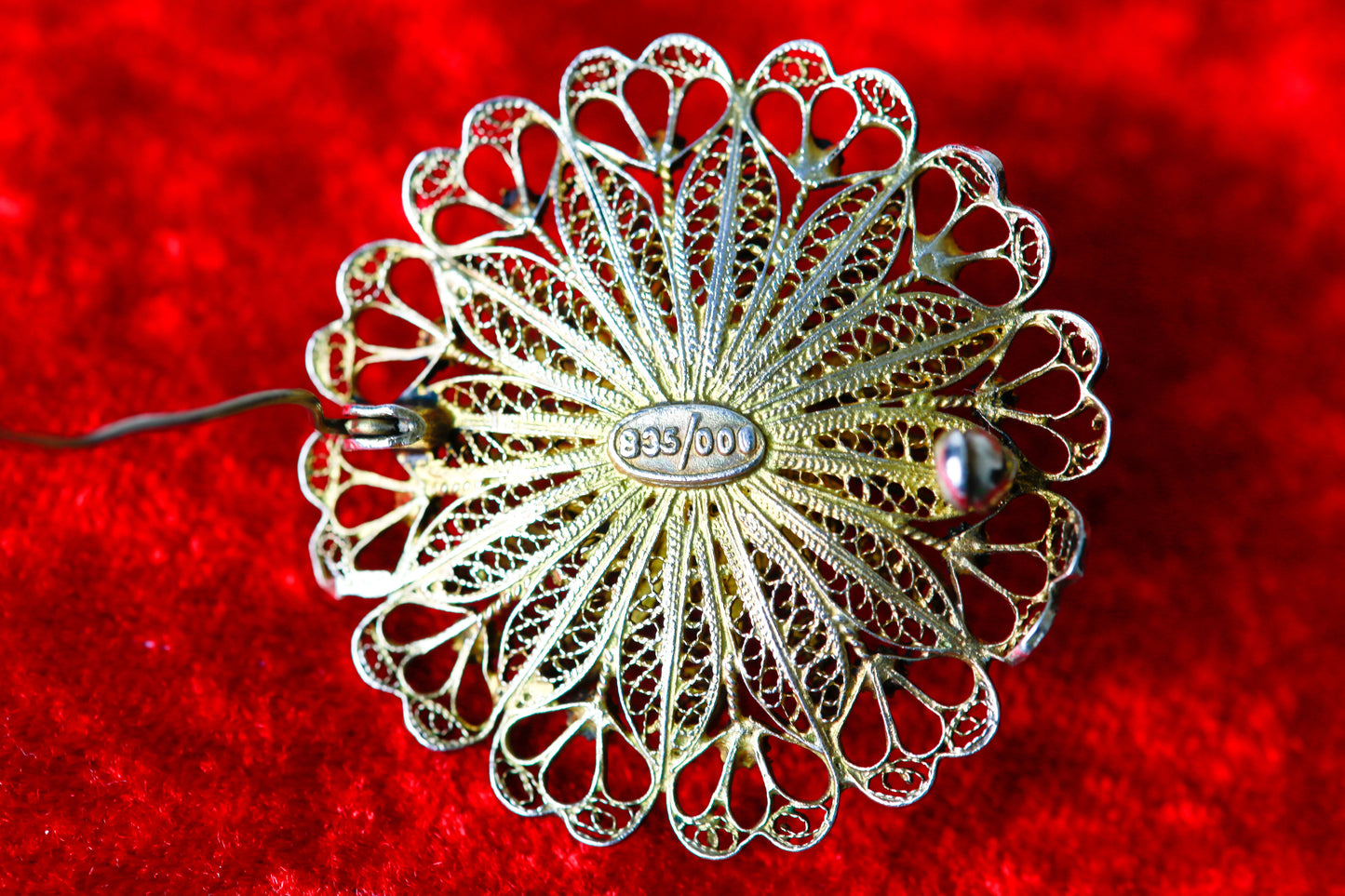 Feine Filigran-Schmuck Jugendstil-Brosche