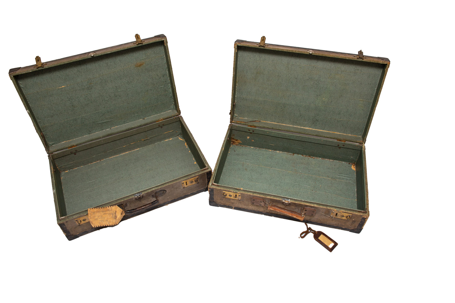Zwei antike Vertreter-Koffer, um 1900, Gebrüder Leffers
