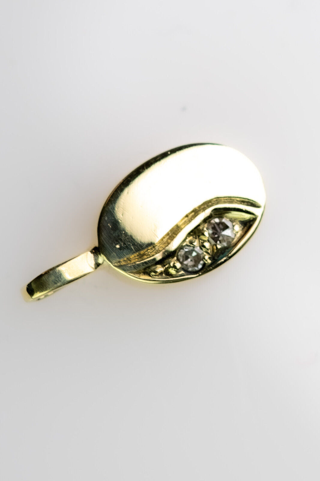 Gelbgold-Anhänger 14 Karat mit Brillantbesatz