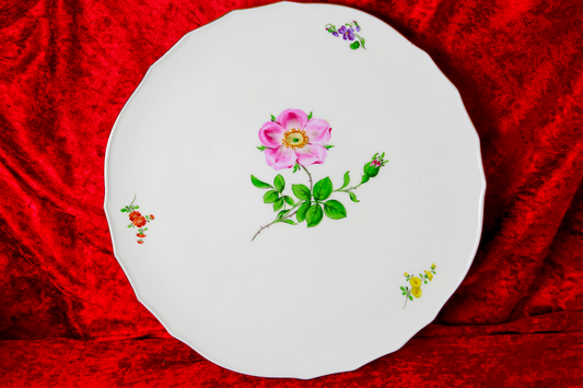Meissen Tortenplatte Bunte Blume