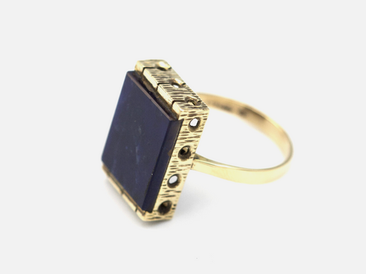 Siegelring aus Gold mit Lapislazuli