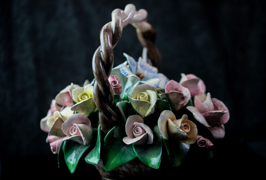 Keramik-Blumenkorb Capodimonte