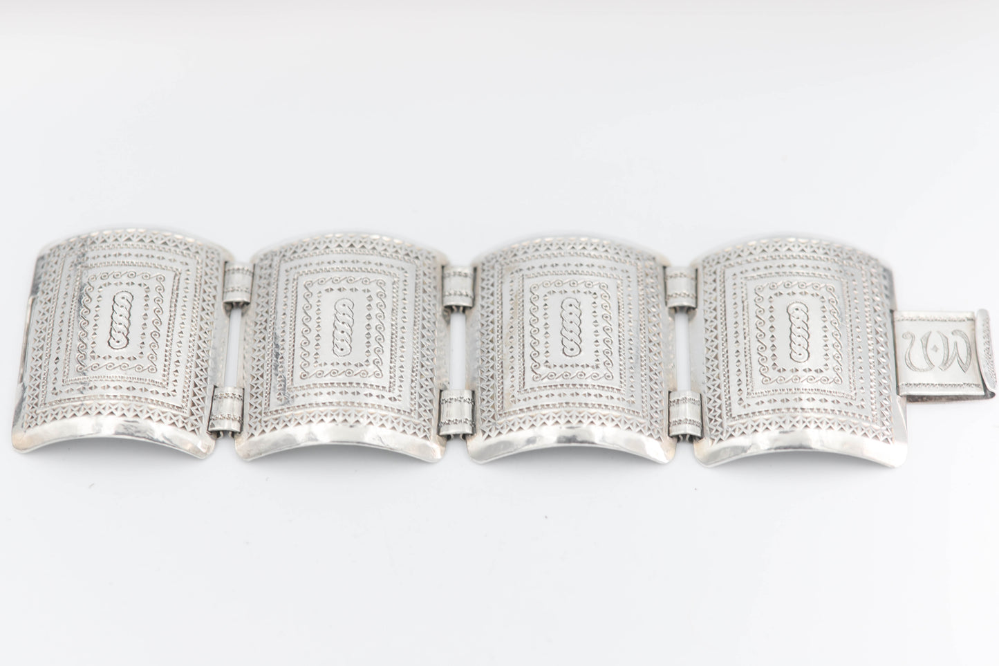 Massives Vintage-Silberarmband – Manufaktur-Handarbeit
