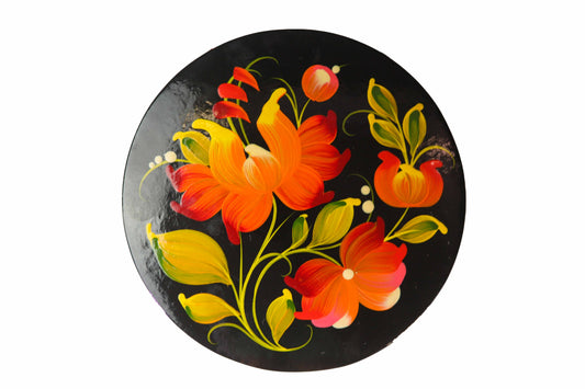 Vintage Lackschatulle UdSSR mit Blumenmalerei