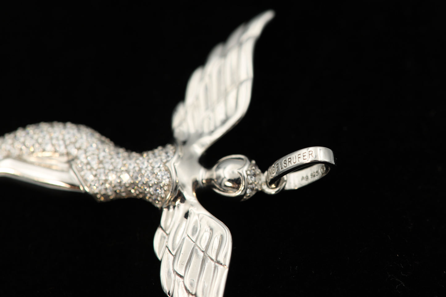 Engelsrufer Schutzengel-Anhänger, 925er-Silber mit Zirkonia