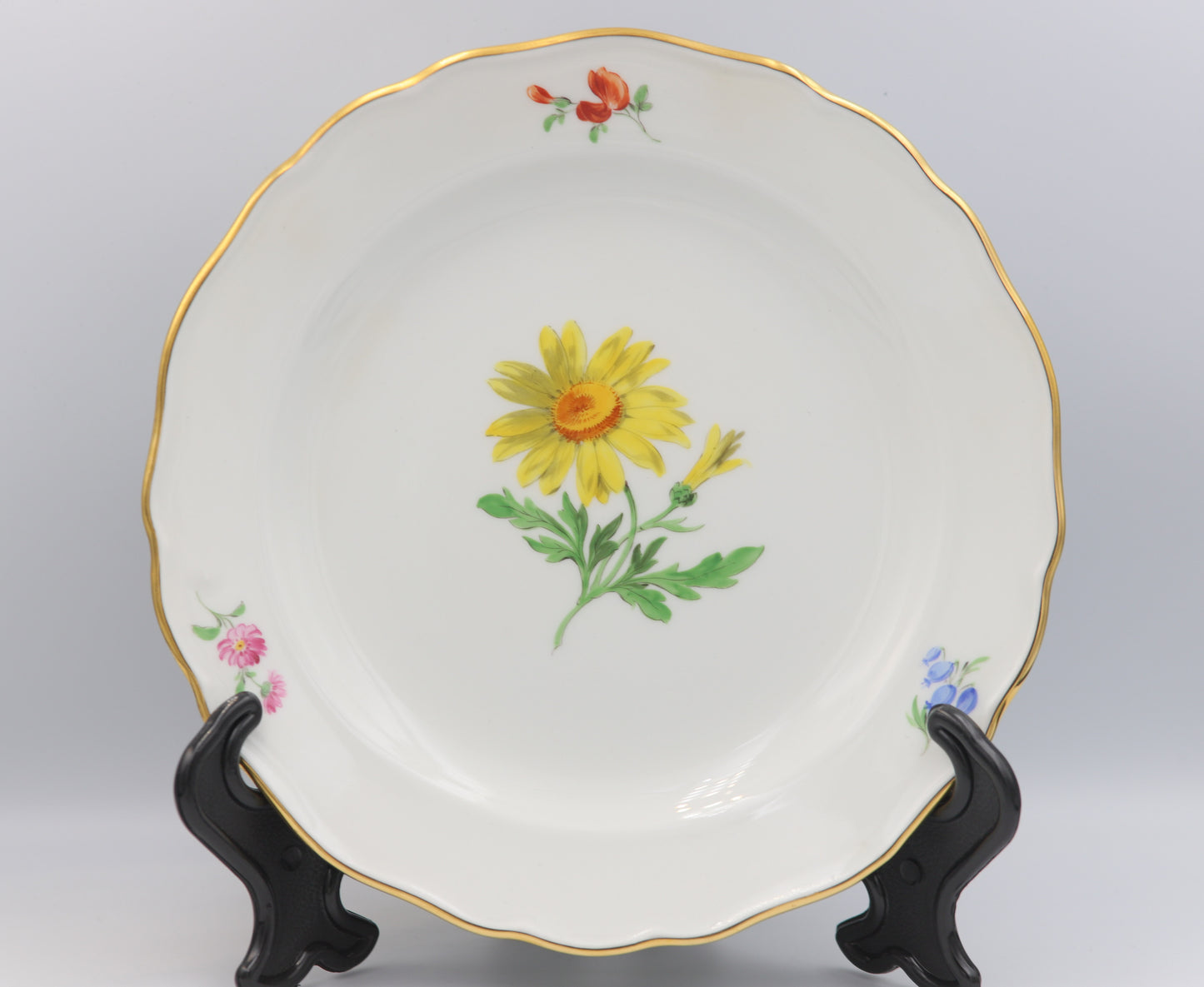 Meissen Kaffeegedeck, Neuer Ausschnitt, gelbe Aster