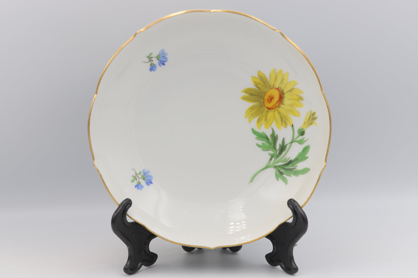 Meissen Kaffeegedeck, Neuer Ausschnitt, gelbe Aster