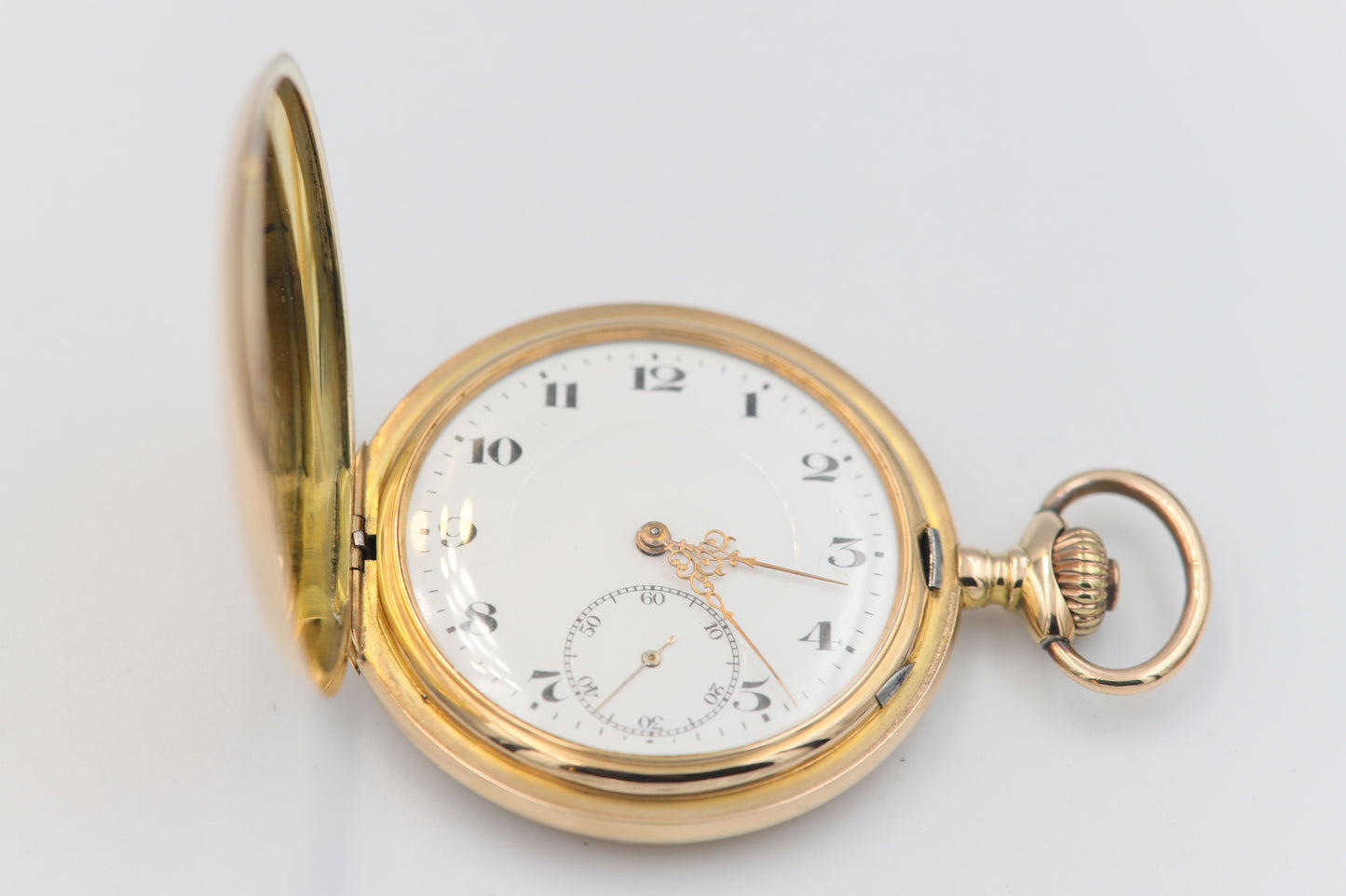 14 Karat Gabus Frères Savonette-Taschenuhr