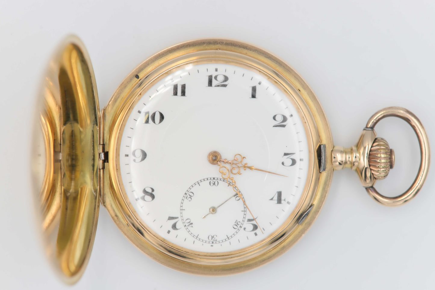 14 Karat Gabus Frères Savonette-Taschenuhr