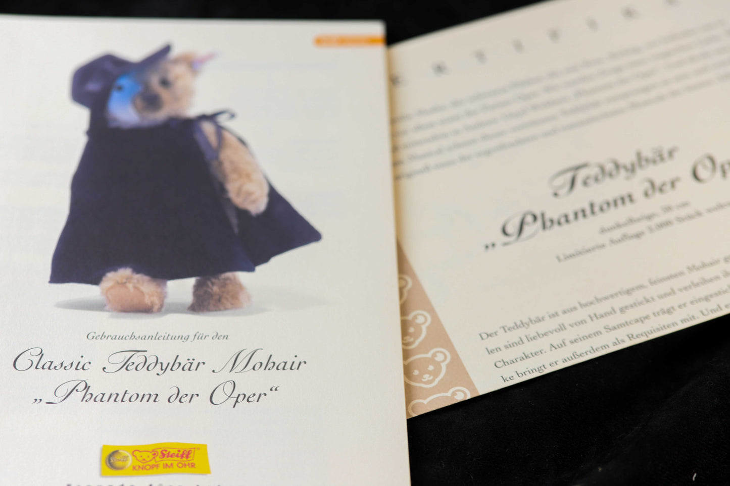 Steiff Teddy „Phantom der Oper“ mit Musik-Modul