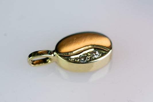 Gelbgold-Anhänger 14 Karat mit Brillantbesatz